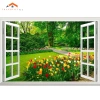 Tranh dán tường giả cửa sổ phong cảnh màu sắc - Thiết kế hiện đại, giảm giá 23% chỉ 40.949đ
