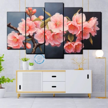 Tranh Dán Tường Hoa Đào Formex 5mm Không Khung Gỗ - Giá Ưu Đãi 127.500₫