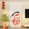 Tranh dán tường mica Năm Tỵ Rắn Happy Lucky - Trang trí Tết, năm mới, phòng khách, hoa mai đào 5