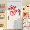 Tranh dán tường mica Năm Tỵ Rắn Happy Lucky - Trang trí Tết, năm mới, phòng khách, hoa mai đào 7