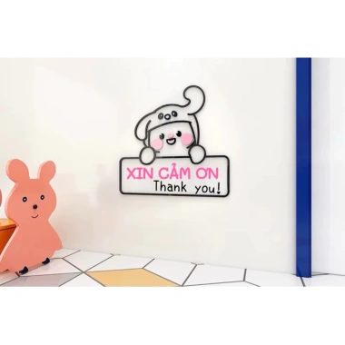 Tranh dán tường mica Năm Tỵ Rắn Happy Lucky - Trang trí Tết, năm mới, phòng khách, hoa mai đào 9