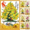 Tranh dán tường tết decal chống nước cây đào, cây mai - Chỉ 100.000, giao hàng miễn phí