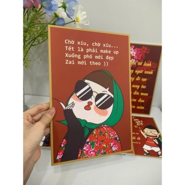 Tranh dán tường Tết decor phòng khách, bàn ăn - kèm keo dán Bắp Decor, giảm 20% 6