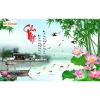 Tranh dán tường thư pháp chữ Cha Mẹ - Vải lụa, keo dán kèm, giảm còn 75.000đ 3