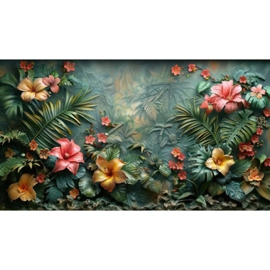 Tranh DECAL 3D cây xanh và hoa lá ven tường đá AI thế hệ mới MIYO - Giá 81.700₫ 7