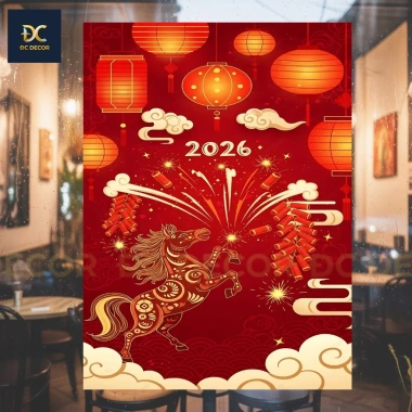 Tranh decal dán trang trí Tết 2.026 siêu đẹp - Decor nhà mới, giá chỉ 56.000đ 4
