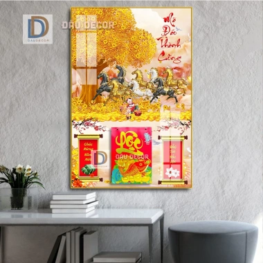 Tranh đốc lịch 2.026 mới nhất - Đốc lịch 1 tráng gương 3D, giảm giá 178.200₫ 3