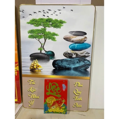 Tranh đốc lịch Tết 2.026 - Tranh tráng gương cao cấp, quà tặng sang trọng D01 4