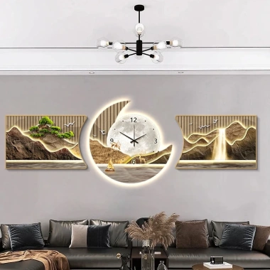 Tranh Đồng Hồ Tráng Gương Treo Tường LED - Điều Khiển Từ Xa, Giá 850.000 VND 2