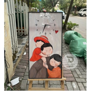 Tranh Đồng Hồ Treo Tường Tráng Gương Gia Đình - Decor Nhà, Quà Tặng, Giá 387.688₫ 8