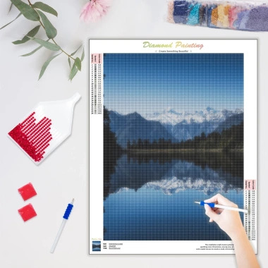 Tranh Gắn Đá 20×30cm 5D Núi & Nước - Bộ DIY Kim Cương Thêu Tường, Quà Tặng Gia Đình, Giá 43.903₫