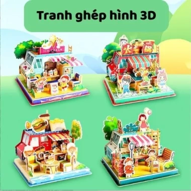 Tranh Ghép 3D Xốp Cỡ Đại Đa Chủ Đề Đồ Chơi Phát Triển Tư Duy Quà Tặng Bé Giá Rẻ 29k