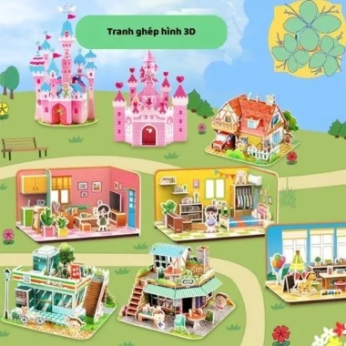 Tranh Ghép 3D Xốp Cỡ Đại Đa Chủ Đề Đồ Chơi Phát Triển Tư Duy Quà Tặng Bé Giá Rẻ 29k