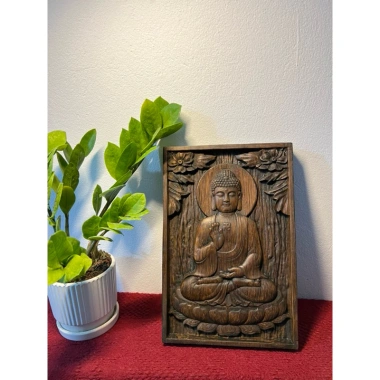 Tranh Gỗ Đức Phật A Di Đà - Mộc Decor sang trọng, treo tường và để bàn, giảm giá 249k