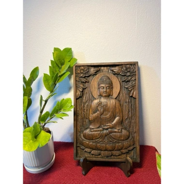 Tranh Gỗ Đức Phật A Di Đà - Mộc Decor sang trọng, treo tường và để bàn, giảm giá 249k
