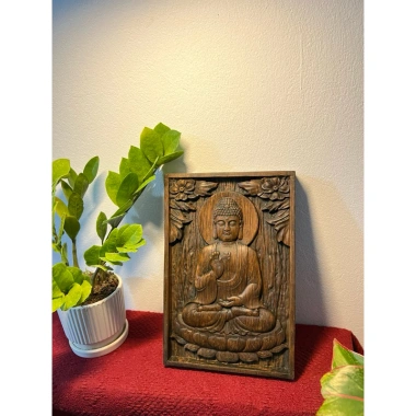 Tranh Gỗ Đức Phật A Di Đà - Mộc Decor sang trọng, treo tường và để bàn, giảm giá 249k