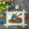 Tranh gỗ tô màu cho bé tặng vỉ 6 màu bút cọ, giá ưu đãi 27.000 VNĐ 4