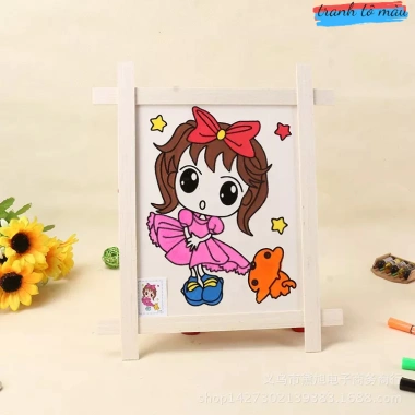 Tranh gỗ tô màu Siêu Nhân, sơn acrylic 8 màu + cọ vẽ, phát triển năng khiếu hội họa bé, chỉ 31.850 VND 2