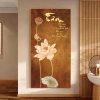 Tranh Hoa Sen Canvas Chữ Thư Pháp Tâm Phúc An - Trang trí phòng khách, phòng thờ, phòng thiền, giá ưu đãi 169k 8