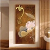 Tranh Hoa Sen Canvas Chữ Thư Pháp Tâm Phúc An - Trang trí phòng khách, phòng thờ, phòng thiền, giá ưu đãi 169k 10