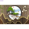 Tranh lam sóng hiện đại - Tranh vải lụa 3D dán tường decor phòng, giảm giá 69k 6