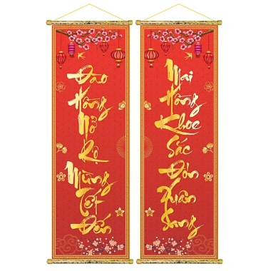 Tranh Liễn Câu Đối 30x90cm Trang Trí Tết 2.026 - Giá ưu đãi 192.500 VND