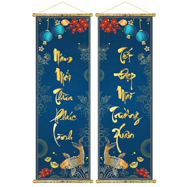 Tranh Liễn Câu Đối 30x90cm Trang Trí Tết 2.026 - Giá ưu đãi 192.500 VND