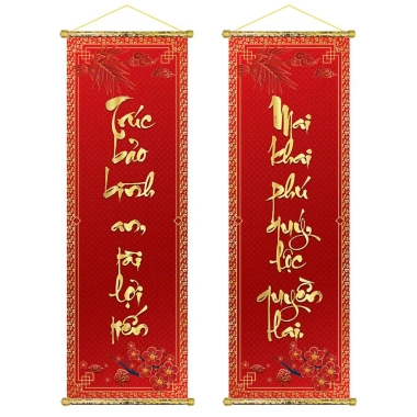 Tranh Liễn Câu Đối 30x90cm Trang Trí Tết 2.026 - Giá ưu đãi 192.500 VND 6 Tranh Liễn Câu Đối 30x90cm Trang Trí Tết 2.026 - Giá ưu đãi 192.500 VND 6