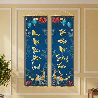 Tranh Liễn Câu Đối Trang Trí Tết 2.026 Năm Mới Thừa Phúc Lành - Giá 100k giảm 28k