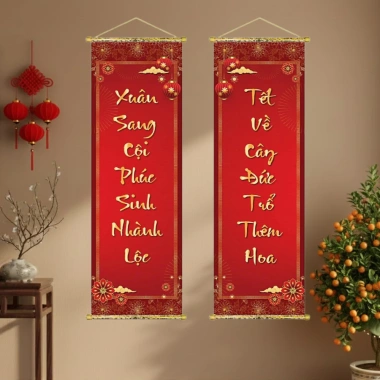 Tranh Liễn Câu Đối Trang Trí Tết 2.026 Xuân Sang Cội Phúc - Giá ưu đãi 93.700 VND