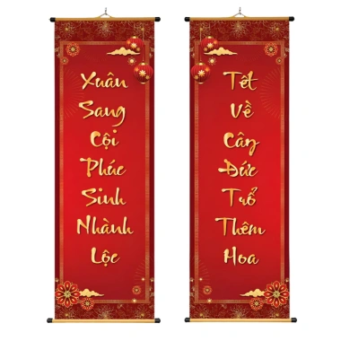 Tranh Liễn Câu Đối Trang Trí Tết 2.026 Xuân Sang Cội Phúc - Giá ưu đãi 93.700 VND 5