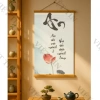 Tranh Mành Trúc Thư Pháp In UV Treo Tường - Bình An, May Mắn, Tài Lộc, 173.800₫