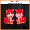 Tranh ngựa decor Tết Bính Ngọ 2.026 Cặp dán tường tặng miếng dán chỉ 60.000₫ 2