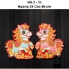 Tranh ngựa decor Tết Bính Ngọ 2.026 Cặp dán tường tặng miếng dán chỉ 60.000₫ 7