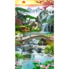 Tranh ốp tường 3D Sơn Thủy Hữu Tình - Dán cửa ra vào, vách ngăn dọc, in theo yêu cầu, CFS71, giảm còn 84.000₫
