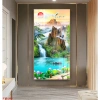 Tranh ốp tường 3D Sơn Thủy Hữu Tình – Dán cửa ra vào, vách ngăn dọc, in theo yêu cầu, chỉ 72.000₫