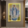 Tranh Phật và Công Giáo Đính Đá Pha Lê Đèn LED Treo Tường - Trang Trí Phòng Khách, Phòng Thờ - Giá ưu đãi 520.000 VND 5
