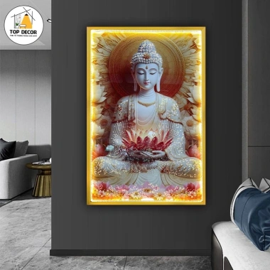 Tranh Phật và Công Giáo Đính Đá Pha Lê Đèn LED Treo Tường - Trang Trí Phòng Khách, Phòng Thờ - Giá ưu đãi 520.000 VND 7