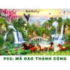 Tranh phong cảnh sơn thủy 6m - Cảnh núi non thơ mộng, phông nền lớn, giảm giá 228.000₫ 4
