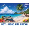 Tranh phong cảnh sơn thủy 6m - Cảnh núi non thơ mộng, phông nền lớn, giảm giá 228.000₫ 6