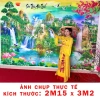 Tranh phong cảnh sơn thủy 6m - Cảnh núi non thơ mộng, phông nền lớn, giảm giá 228.000₫ 9