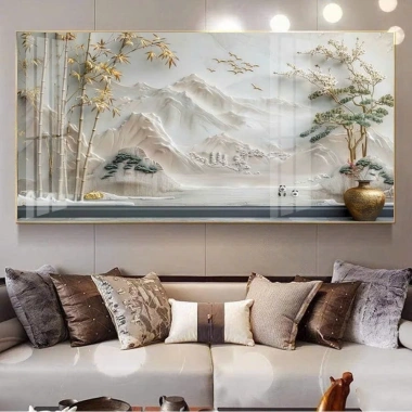 Tranh phong cảnh tráng gương 5D sắc nét, bóng đẹp decor khách & ngủ SAJIA 323,190₫