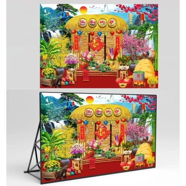 Tranh Phông Nền Canvas Lụa Cao Cấp - Trang Trí Tết TET, Giá 169.000đ MINHSTORE666 7