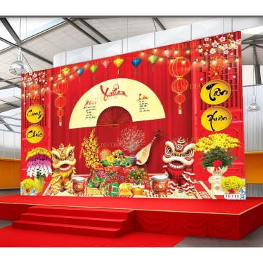 Tranh Phông Nền Canvas Lụa Cao Cấp - Trang Trí Tết TET, Giá 169.000đ MINHSTORE666 8