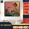 Tranh sơn dầu hoa mai hoa đào – Canvas trang trí Tết, nhà cửa, giá chỉ 84.000₫