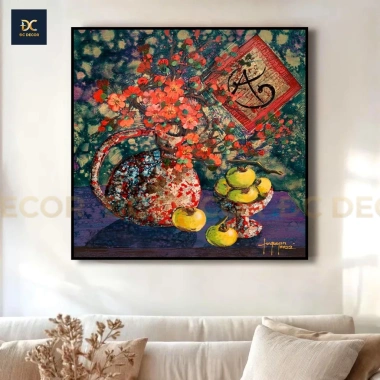 Tranh sơn dầu hoa mai hoa đào – Canvas trang trí Tết, nhà cửa, giá chỉ 84.000₫ 10