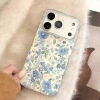 Tranh sơn dầu hoa xanh cho điện thoại case 13/12 Pro Max, XR, X, 11 - Giá 20.000