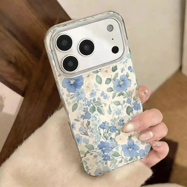 Tranh sơn dầu hoa xanh cho điện thoại case 13/12 Pro Max, XR, X, 11 - Giá 20.000 3