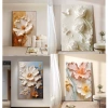 Tranh sơn dầu treo tường đơn dọc họa tiết hoa canvas - giá ưu đãi 115.290 VND