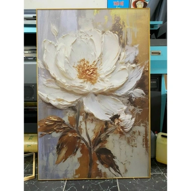 Tranh sơn dầu treo tường đơn dọc họa tiết hoa canvas - giá ưu đãi 115.290 VND 3 Tranh sơn dầu treo tường đơn dọc họa tiết hoa canvas - giá ưu đãi 115.290 VND 3